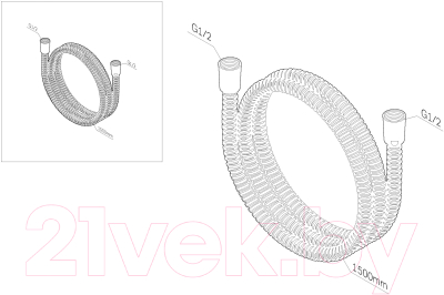 Душевой шланг AM.PM F0415300