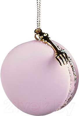 Елочная игрушка Goodwill Xmas 2020 Макарон лиловый / D 47136-4 - фото
