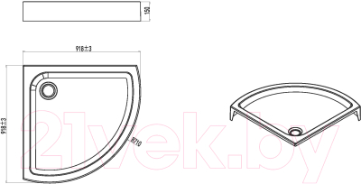 Душевой поддон AM.PM W83T-315-090W