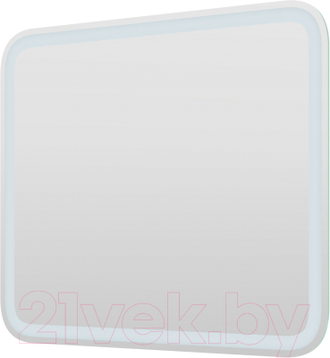 Зеркало Пекам Marta 1 80x70 / marta1-80x70scl (с подсветкой, сенсором на прикосновение и часами) - фото
