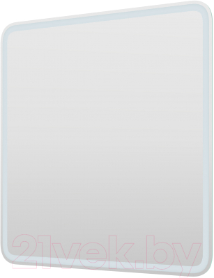 Зеркало Пекам Marta 1 80x80 / marta1-80x80scl (с подсветкой, сенсором на прикосновение и часами) - фото