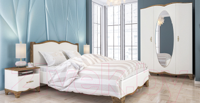 Двуспальная кровать Мебель-Неман Тиффани МН-041-01