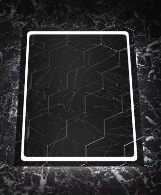 Зеркало Пекам Sandi 60x80 / Sandi-60x80scl (с подсветкой, сенсором на прикосновение и часами)