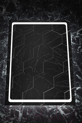 Зеркало Пекам Sandi 80x100 / Sandi-80x100spcl (с подсветкой, сенсором на прикосновение, подогревом и часами)