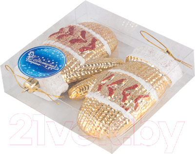 Набор елочных игрушек Волшебная страна Варежки / 007446 - фото