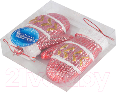 Набор елочных игрушек Волшебная страна Варежки / 007445 - фото