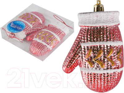 Набор елочных игрушек Волшебная страна Варежки / 007445