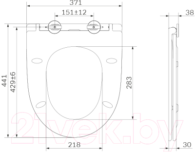 Сиденье для унитаза AM.PM Awe C117853WH