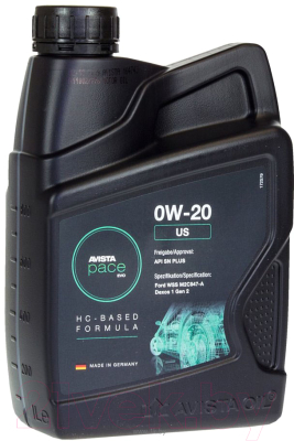 Моторное масло Avista Pace Evo US 0W20 / 164743 - фото