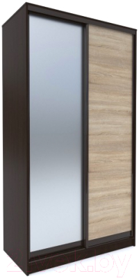 Шкаф-купе Евва 120 VSG.12 / АЭП ШК.2 03 (венге/дуб сонома/венге глянец) - фото