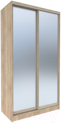Шкаф-купе Евва 120 SH.05 / АЭП ШК.2 03 (дуб сонома/зеркало/дуб шато) - фото