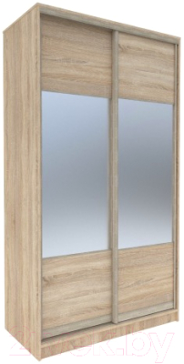 Шкаф-купе Евва 158 SSH.01 / АЭП ШК.2 01 (дуб сонома/дуб сонома/дуб шато) - фото