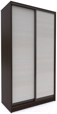 Шкаф-купе Евва 158 VHG.13 / АЭП ШК.2 01 (венге/дуб шамони светлый/венге глянец) - фото