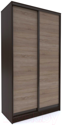 Шкаф-купе Евва 158 VTG.13 / АЭП ШК.2 01 (венге/дуб трюфель/венге глянец) - фото