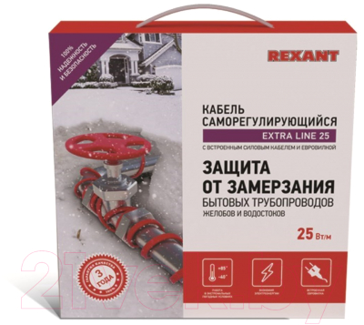 Греющий кабель для труб Rexant Extra Line / 51-0637