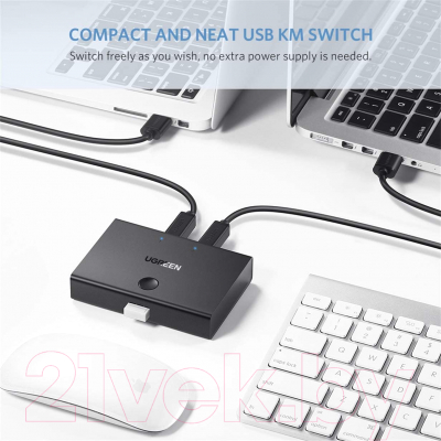 Сплиттер Ugreen USB 2.0 Sharing Switch 2x1 / 30345