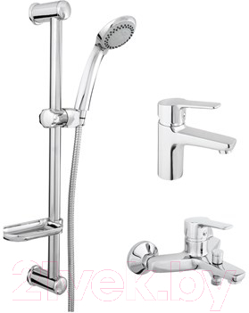 Комплект смесителей Rubineta Uno-10 + Uno-18 + Varianta-Delta / 625025 - фото