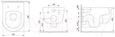 Унитаз подвесной Damixa DX86C1700SC