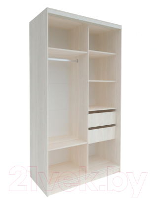Шкаф-купе Евва 138 BBZ.12 / АЭП ШК.2 02 (бодега/бодега/жемчуг зерно)