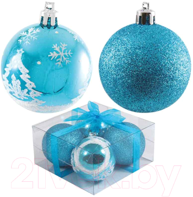 Набор шаров новогодних Волшебная страна PB6-4TDG-B / 102165