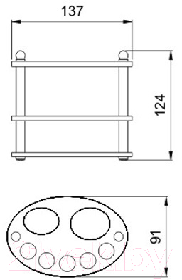 Держатель для зубной пасты и щетки Potato P2918