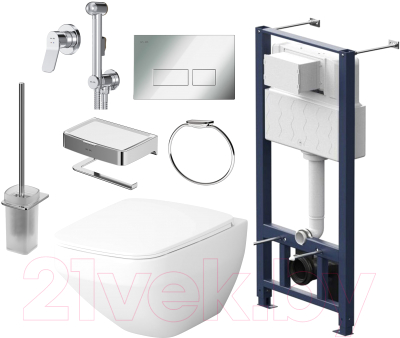 Унитаз подвесной с инсталляцией AM.PM Inspire CK50GD - фото