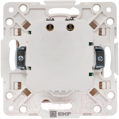 Розетка EKF PROxima Стокгольм EYR16-028-10-2USB