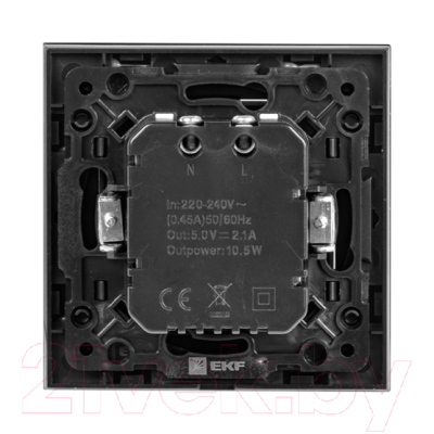 Розетка EKF PROxima Стокгольм EZR16-028-10-2USB