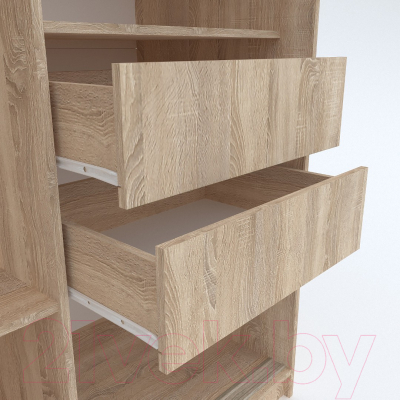 Шкаф-купе Евва 176 SSH.12 / АЭП ШК.3 03 (дуб сонома/дуб сонома/дуб шато)