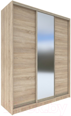 Шкаф-купе Евва 203 SSH.12 / АЭП ШК.3 02 (дуб сонома/дуб сонома/дуб шато) - фото