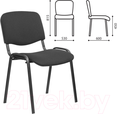 Стул офисный Staff Iso Lite CF-008 / 532562 (ткань черная/С-11)