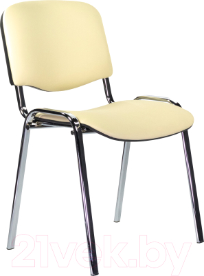 Стул офисный Staff Iso Lite CF-008 / 532568 (хром/кожзам бежевый/Z-21) - фото