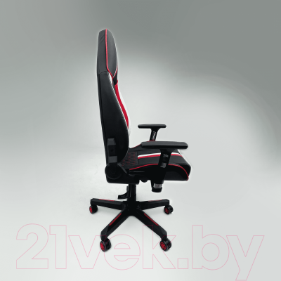 Кресло геймерское AksHome Bolid Eco (белый/черный/красный)
