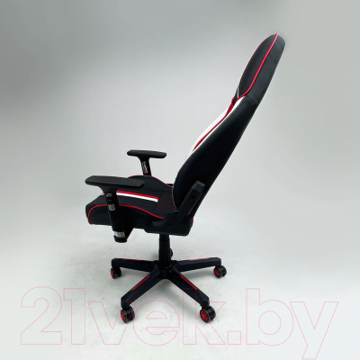 Кресло геймерское AksHome Bolid Eco (белый/черный/красный)