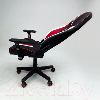 Кресло геймерское AksHome Bolid Eco (белый/черный/красный)