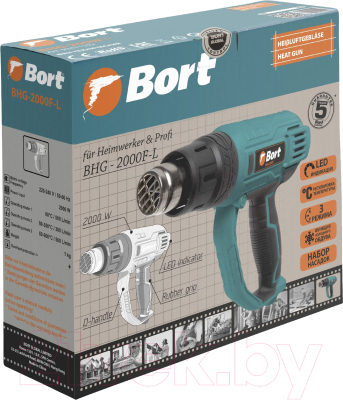 Строительный фен Bort BHG-2000F-L (93411126)