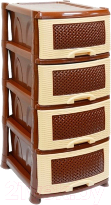 Комод пластиковый Violet Плетенка / ВП-035401 - фото