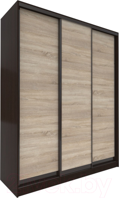 Шкаф-купе Евва 233 VSG.13 / АЭП ШК.3 01 (венге/дуб сонома/венге глянец) - фото