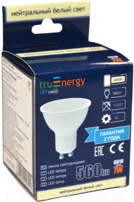 Лампа Truenergy 7W GU10 4000К / 14600