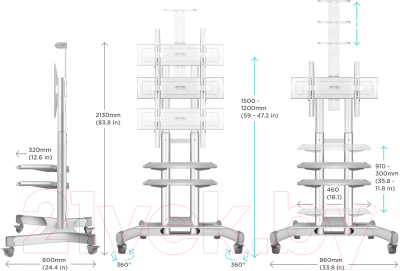 Стойка для ТВ/аппаратуры Onkron TS1552