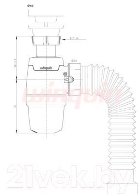Сифон Wirquin Neo 30987071 / 30987065