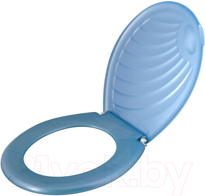 Сиденье для унитаза Мультидом Ракушка / СГ72-92 (голубой) - фото