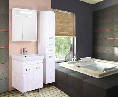 Тумба с умывальником Onika Балтика-Квадро 60.10 106035 + Тигода 1WH302082