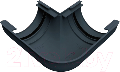 Угол желоба Ruplast Внутренний 90 градусов с уплотнителем RAL 7024 - фото