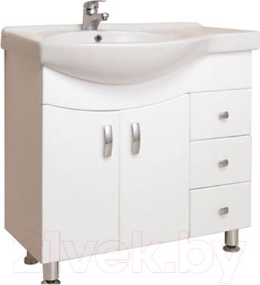 Тумба с умывальником Onika Эльбрус 82.10 R 108202 + Коралл 83 1WH110228 - фото