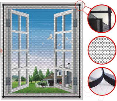 Москитная сетка на окно Мультидом CF84-135