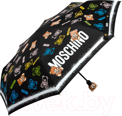 Зонт складной Moschino 8033-OCA Toy Spray Black - фото