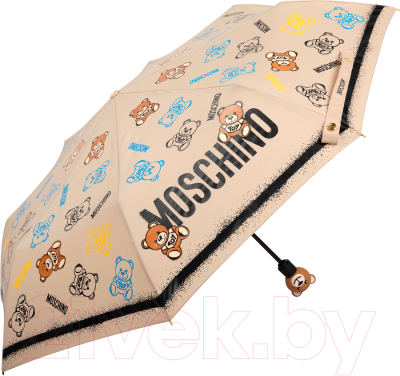 Зонт складной Moschino 8033-OCD Toy Spray Dark Beige - фото