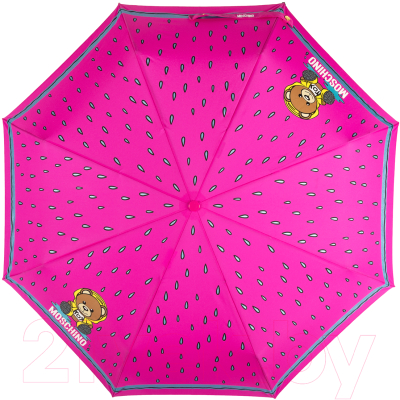 Зонт складной Moschino 8058-OCJ Bear In The Rain Fuxia