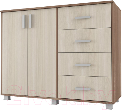 Тумба Аквилон №16 1160 (шимо темный/шимо светлый) - фото